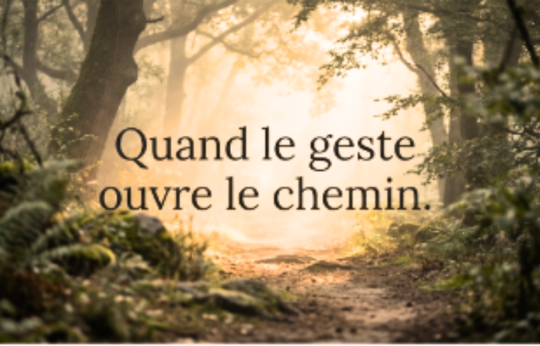 Quand le geste ouvre le chemin